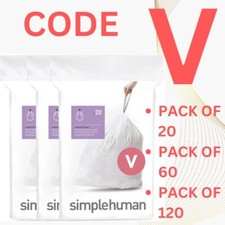 Simplehuman V Bin Liners V Bin Bags V Drawstring bags 16L-18Litre 20-40-60 Pack
