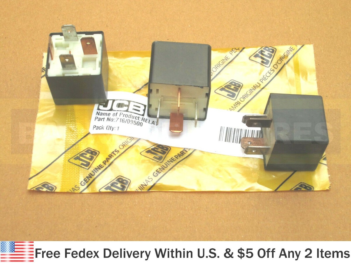 JCB PARTS - GENUINE JCB RELAY BLUE, SET OF 3 PCS. (PART NO. 716