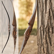 Arco de madera 54" tiro con arco 20-70lb arco largo tradicional arco recurvo caza
