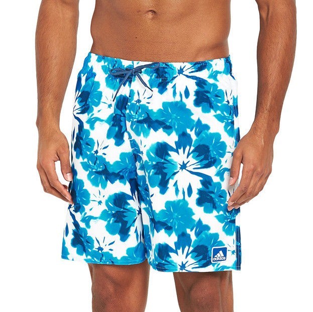 adidas mens floral swim shorts