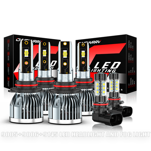 6x LED Headlight & Fog Light Bulbs – For Jeep Grand Cherokee 1999-2004