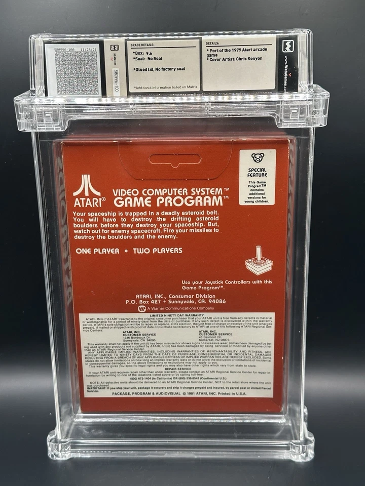 Atari 2600 Asteroids 9.6 - Graded - Sealed - New - Wata - Image 3 of 4