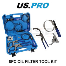 US PRO Tools Set di chiavi per rimozione filtro olio/carburante 8 pz pinze regolabili cinghie