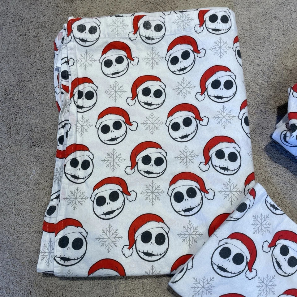 Juego de sábanas de franela Pesadilla antes de Navidad Twin Holiday Santa Jack Skellington Foto 3 de 4
