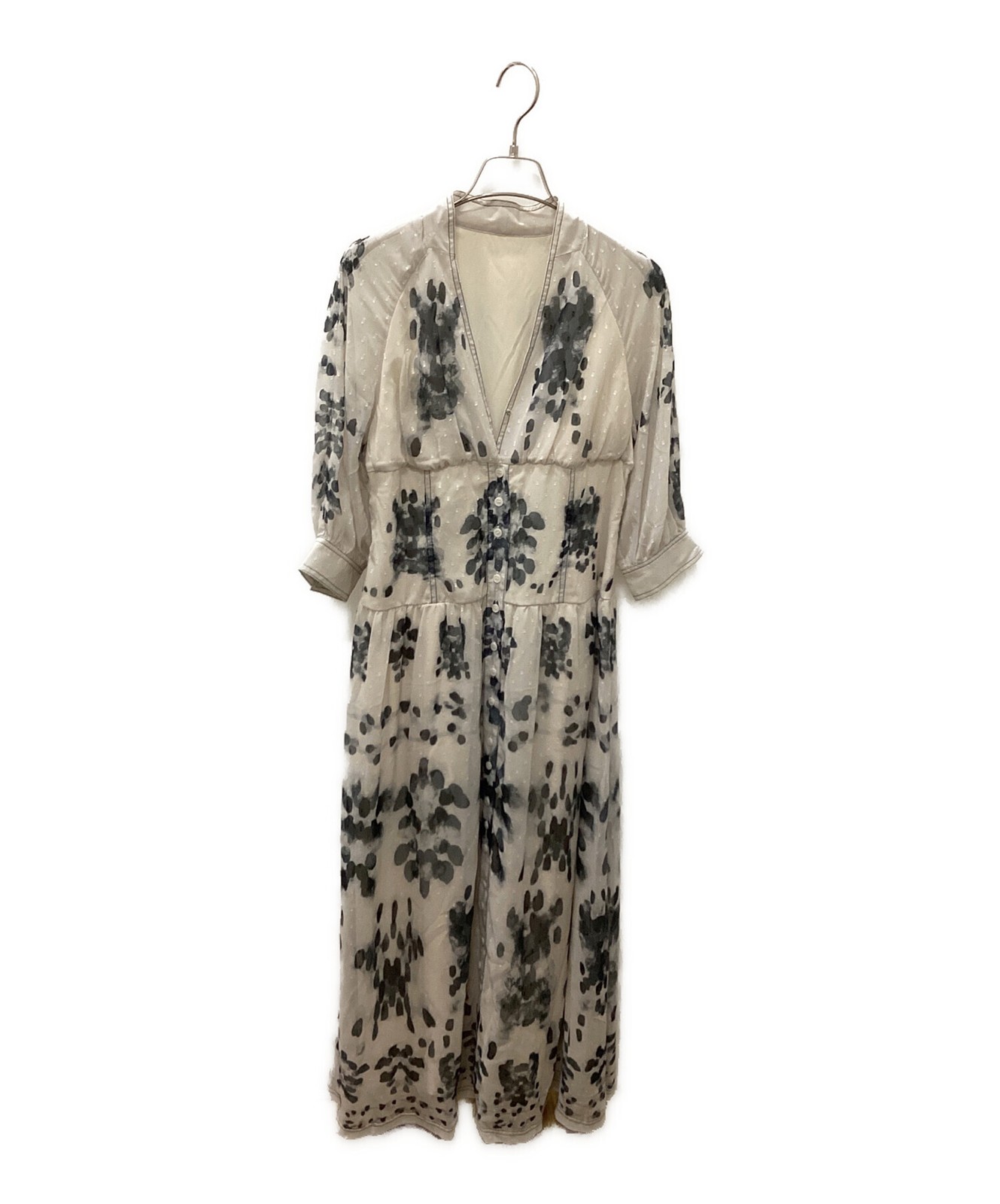 Ameri MEDI DECALCOMANIA CHIFFON/ Beige/ Size: M - image 1