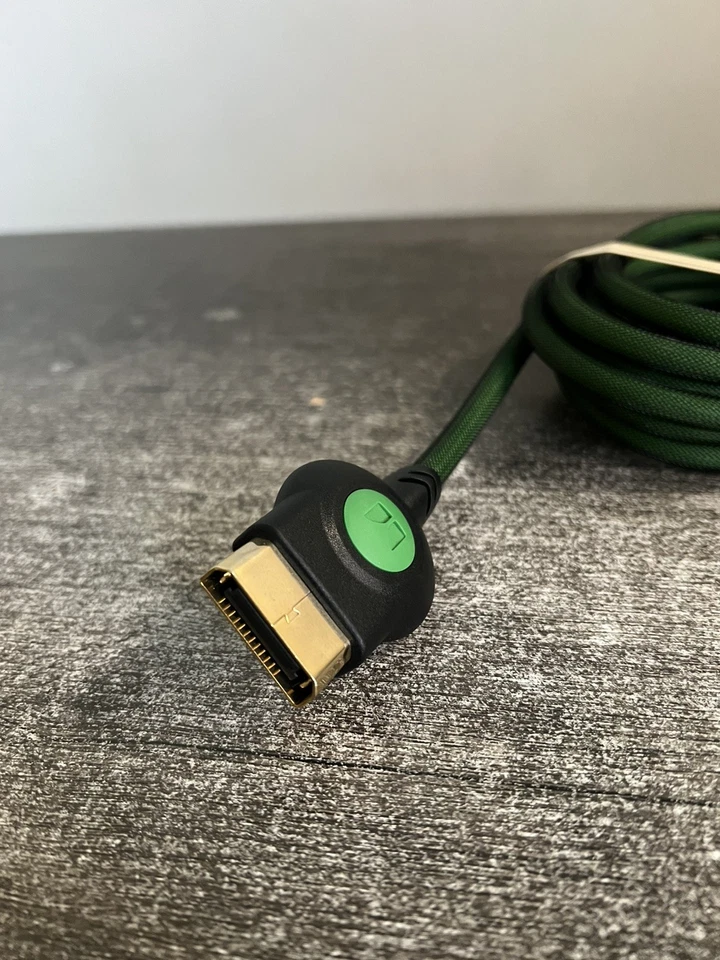 Original Xbox Monster Component Cable HD Green 5-Prong Gold Tipped Tested Works - Image 3 of 4