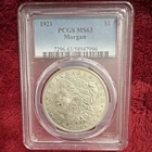 1921 Morgan Dollar $1 Coin Silver PCGS MS63