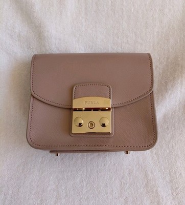 Furla Metropolis Mini Crossbody Sand Color Bag ( Missing Is Shoulder Strap)