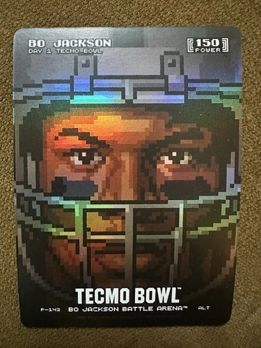 BO JACKSON BATTLE ARENA Tecmo Bowl Day 1 Release Helmet HOLOGRAM, ART 150 Power