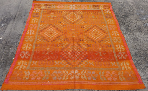 Vintage Handmade Traditional Turkish wool Kilim Floor Rug Carpet 188x164 cm