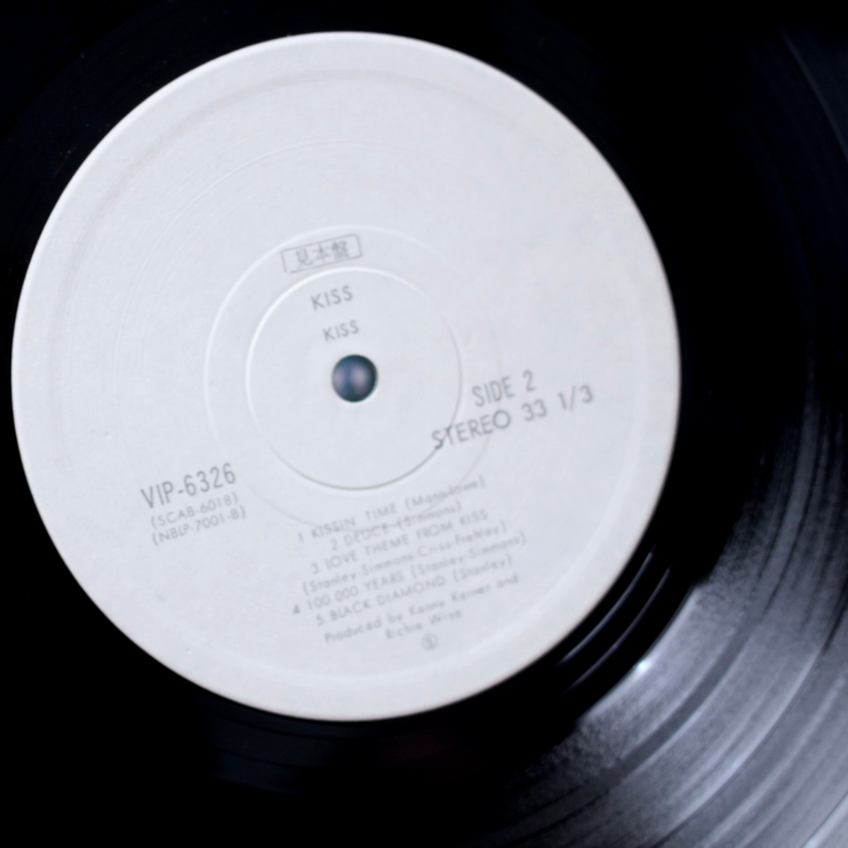 ORIGINAL WHITE LABEL PROMO KISS FIRST ALBUM VINYL LP NM KISSIN