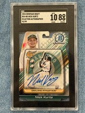 NICK KURTZ AUTO 2024 Bowman Chrome In Action Die-Cut /99 Rookie RC Mint 10 NM 8