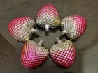 5 pcs Vintage Soviet Union Rare XMAS Decor CHRISTMAS Glass Ornament USSR, 25/37