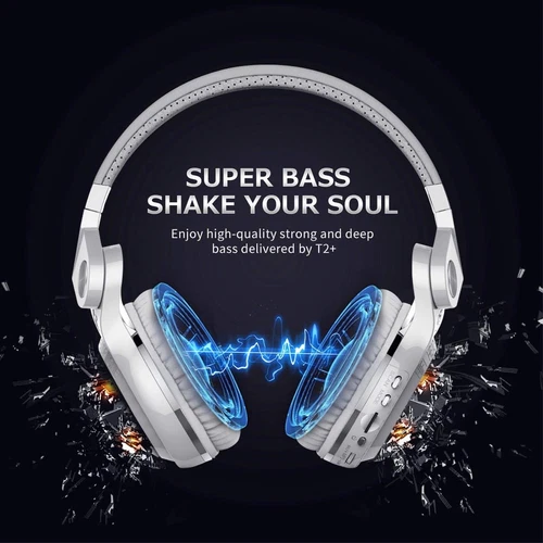Bluedio T2 Plus Turbine Auriculares Inalámbricos Bluetooth con Micrófono/Micro SD Blanco - Imagen 2 de 9