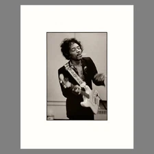 Jimi Hendrix, Olympia, London - Linda McCartney Photograph - Matted Print