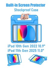Kids iPad Shockproof Case A16 2025 11th Generation 11in 10th Gen 10.9in