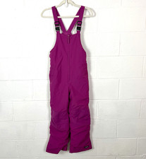 Lands' End Squall Bib Overalls Girls Hot Pink Skiing Snow Board Winter Size 10