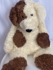 Large Rare Retired Jellycat Dog Plush Cream And Brown Approx.20  