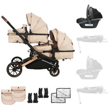 Image of My Babiie MB33 Tandem Pushchair with Infant Carrier - Giraffe