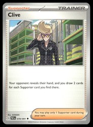 Clive 078/091 Paldean Fates Uncommon Trainer Supporter