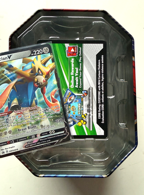 Pokemon Legends of Galar Tin Zamazenta Zacian V - Opened 2020 | eBay