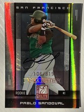 Pablo Sandoval 2008 Donruss Elite Extra Edition Auto Autograph 106/819 Giants