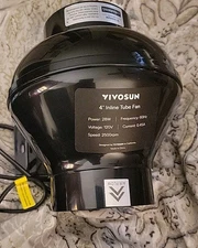 4 Inch Inline Duct Fan, 195 CFM Ventilation Fan, Exhaust HVAC Vent Blower for Hy