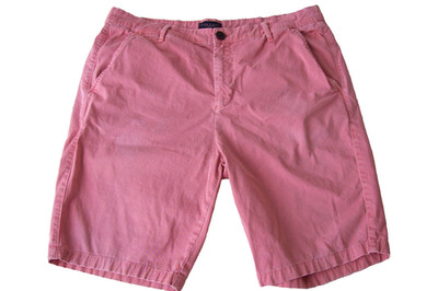 Ruck & Maul Distressed Chino Flat Front Shorts~Melon Pink~Made in Italy~Men's 38