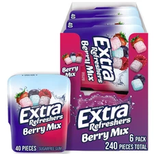 Gum Sugar-Free Chewing Gum, Berry Mix - 3.21-Ounce 40-Piece Bottle (Pack of 6)
