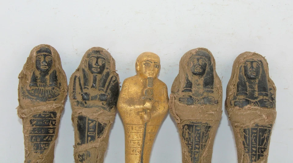 Rare ancien serviteur royal du tombeau Shabti 5 momifié Ushabti BC égyptologie - Photo 3/3