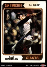 1974 Topps #610 Dave Kingman Giants 4 - VG/EX