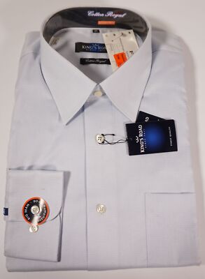 Kings Road Cotton Royal Men's Shirt Torso Length 90cm Light Blue Size 45 D: 144 