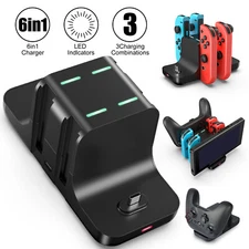 6-in-1 Charging Dock Charge Stand Station for Nintendo Switch Joy-Con Controller