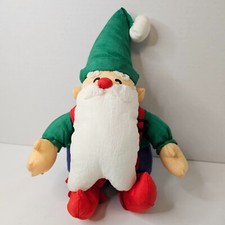 Nylon Parachute Plush Stuffed Santa Claus Christmas Decor Toy Vintage