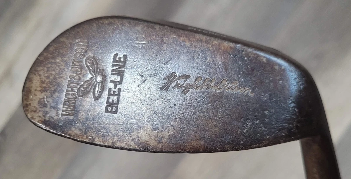 Fer De Golf Vintage Wright & Ditson Bee Line - Mashie Niblic - B-6 - 35 Pouces - Rare