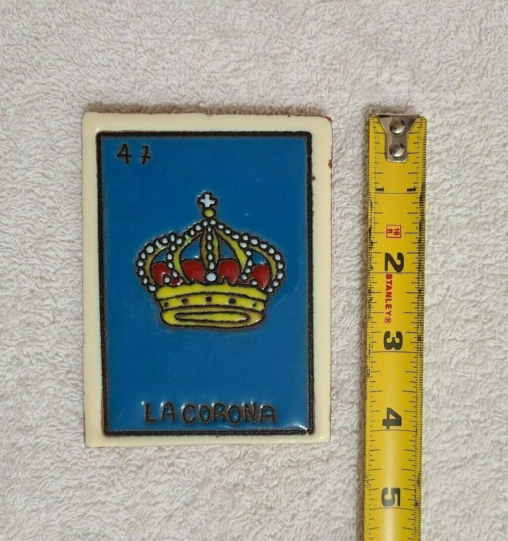 Glossy Raised Texture "La Corona" Loteria Tile Mexican Talavera Ceramic 3x4  | eBay