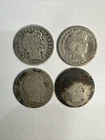 LOT OF 4 BARBER DIMES 1892, 1899, 1910, 1910 Collection coins.