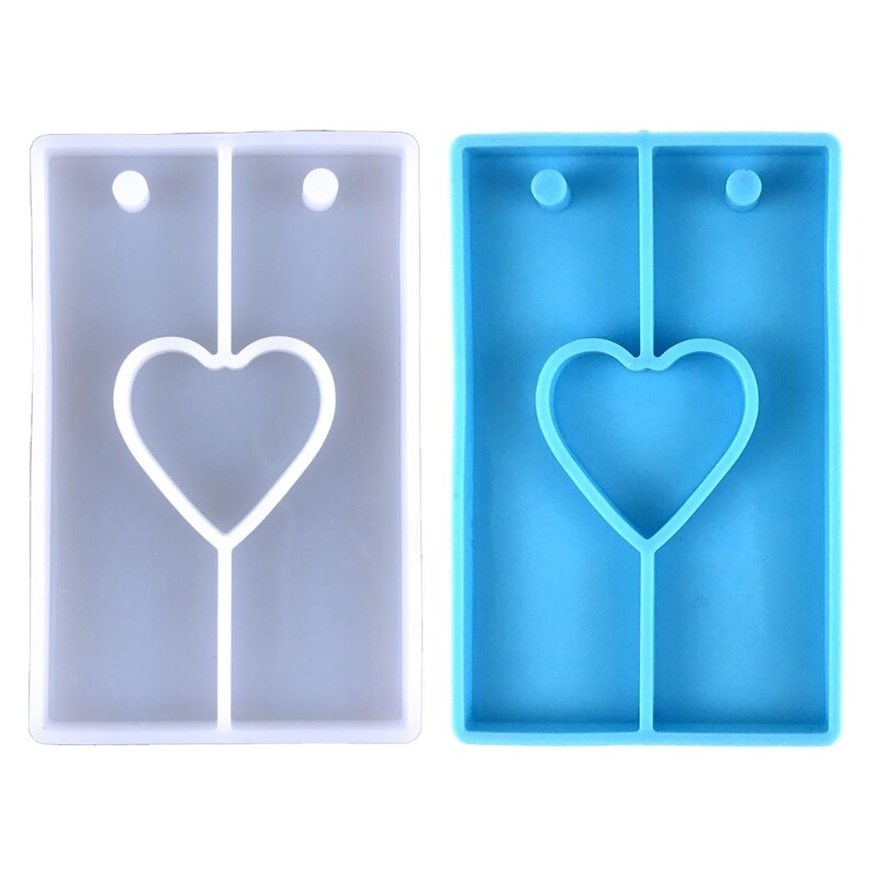 Heart-Shaped Silicone Mold for Resin Keychains and Pendants