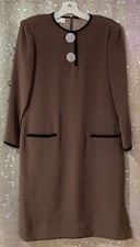 Vintage VALENTINO brown color dress sz 44