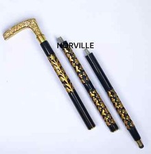 Hand Carved Walking Stick Wooden Cane For Men Women Old People Collectible Gift