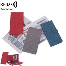 RFID Blocking Leather Passport Case Cover Travel Slim Wallet ID Card Case Cover