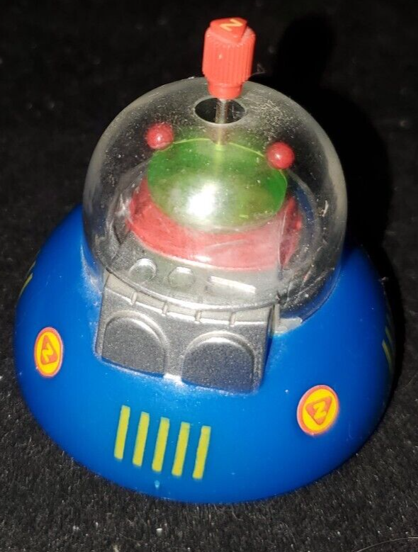 Classic 2.125" SPACE ALIEN FLYING SAUCER / UFO - Wind-up Rolling Toy ...