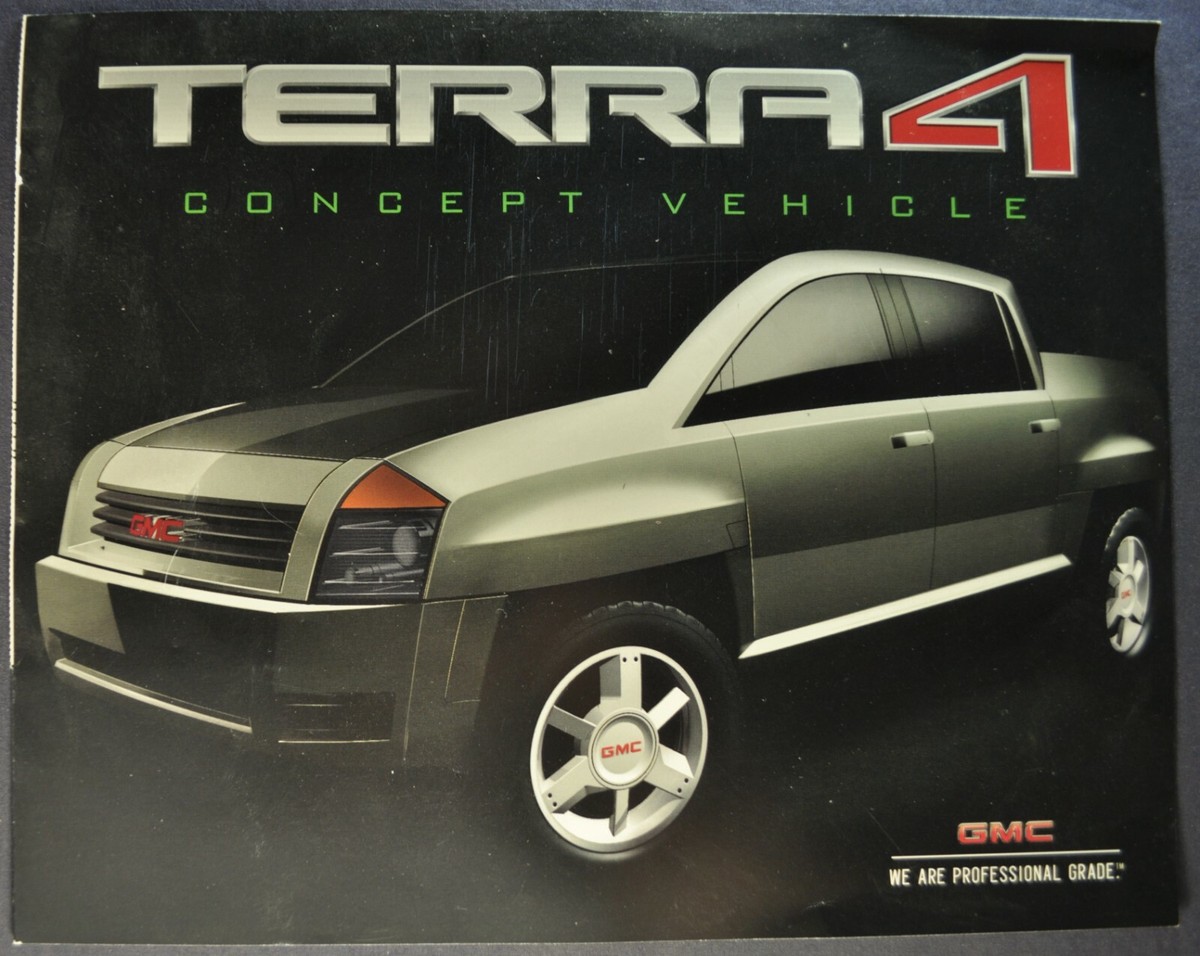 2002 GMC Truck Terra4 Concept Vehicle Brochure Sheet Excellent