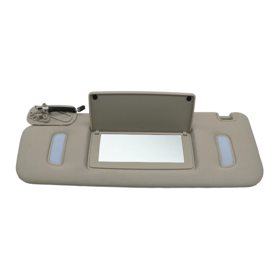 Серый левый солнцезащитный козырек со стороны водителя с подсветкой для 2007-2014 Chevrolet GMC 22850306 - Изображение 2 из 4