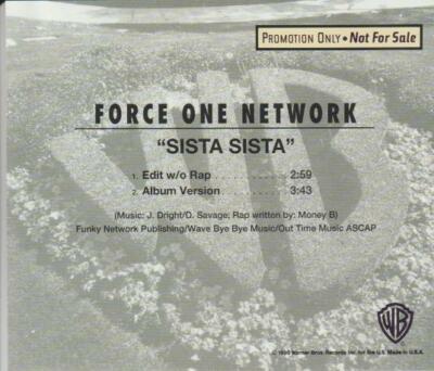 Force One Network: Sista Sista PROMO MUSIC AUDIO CD Digital Underground Edit 2tk