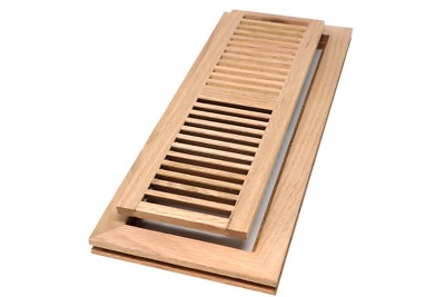 Red Oak 4 X 14 Wood Vent/Register - Flush Mount With No Damper