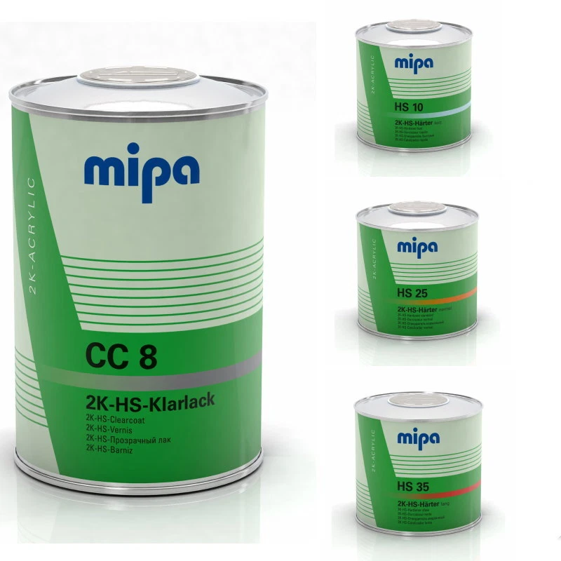 Vernice trasparente Mipa CC8 2K-HS. Quantità e indurente a scelta.