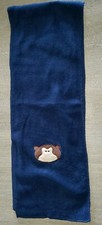 boys dark blue FLEECE WINTER SCARF brown MONKEY 52 INCH LONG X 9 INCH WIDE soft 