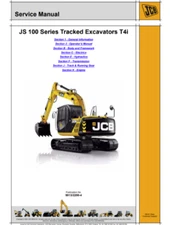 JS110 JCB Crawler Tracked Excavator Service Repair Manual 9803/6100 PDF USB