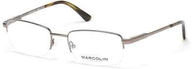 Marcolin MA3002 008 Gunmetal Metal Semi Rim Optical Eyeglasses Frame 54-19-145